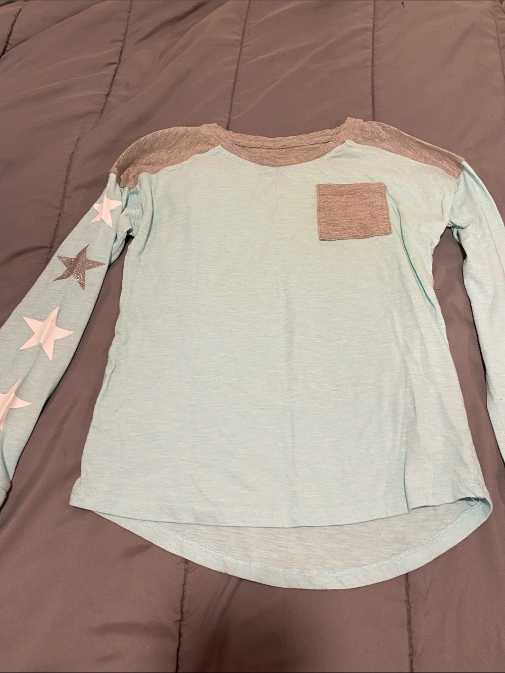 Kids jersey shirt in teal and gray